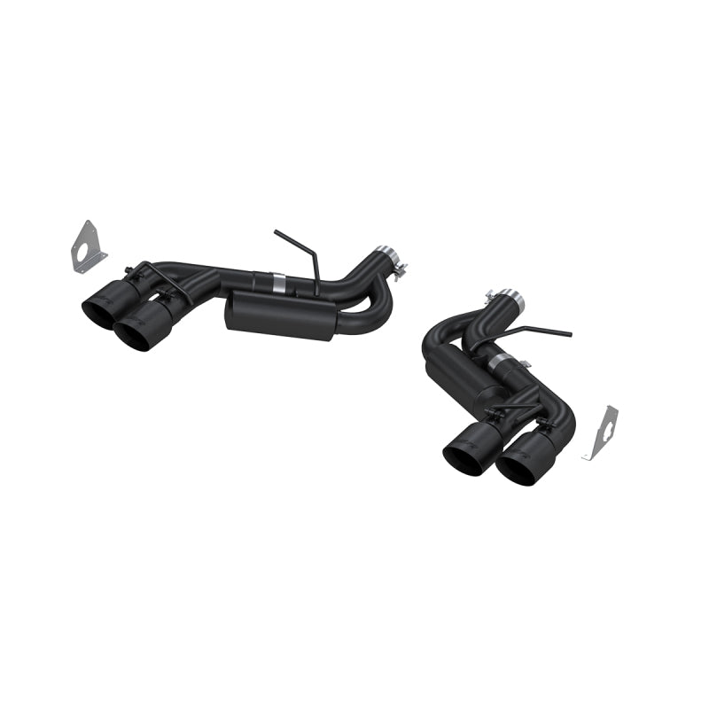 MBRP 16-19 Chevy Camaro V8 6.2L 6spd 3in Black Race Dual Axle Back w/ 4.5in Quad Dual Wall Tips - T1 Motorsports