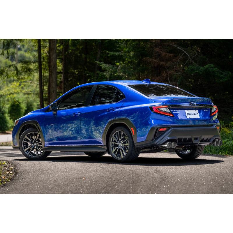 MBRP 2022+ Subaru WRX 3in Cat-Back Dual Split Rear Quad Tips Race Profile Exhaust - T1 Motorsports
