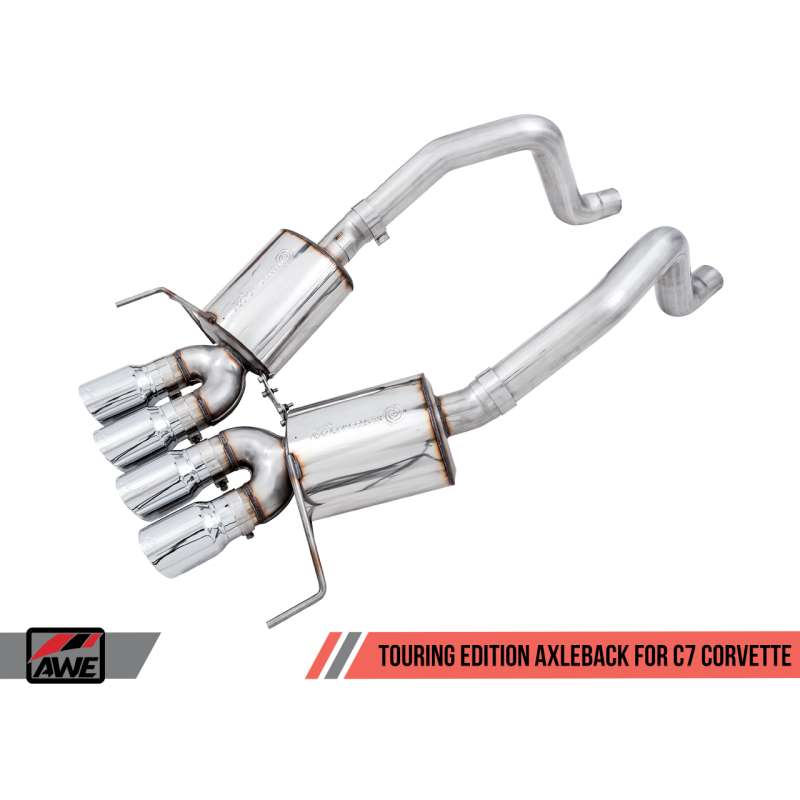 AWE Tuning 14-19 Chevy Corvette C7 Z06/ZR1 (w/o AFM) Touring Edition Axle-Back Exhaust w/Chrome Tips