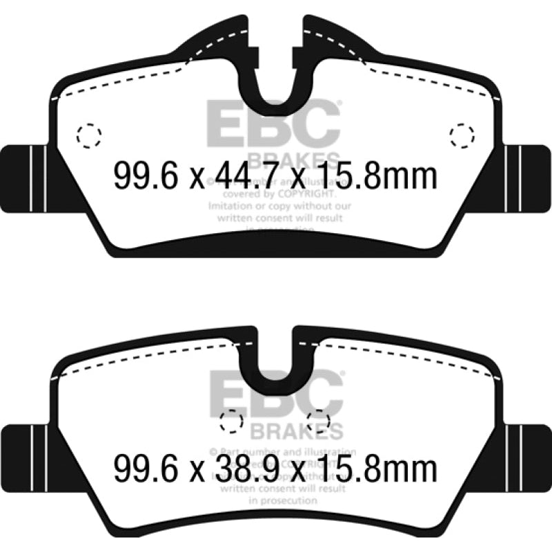 EBC Redstuff Brake Pads -  14+ Mini Hardtop 1.5 Turbo Cooper - Rear Brake Pads