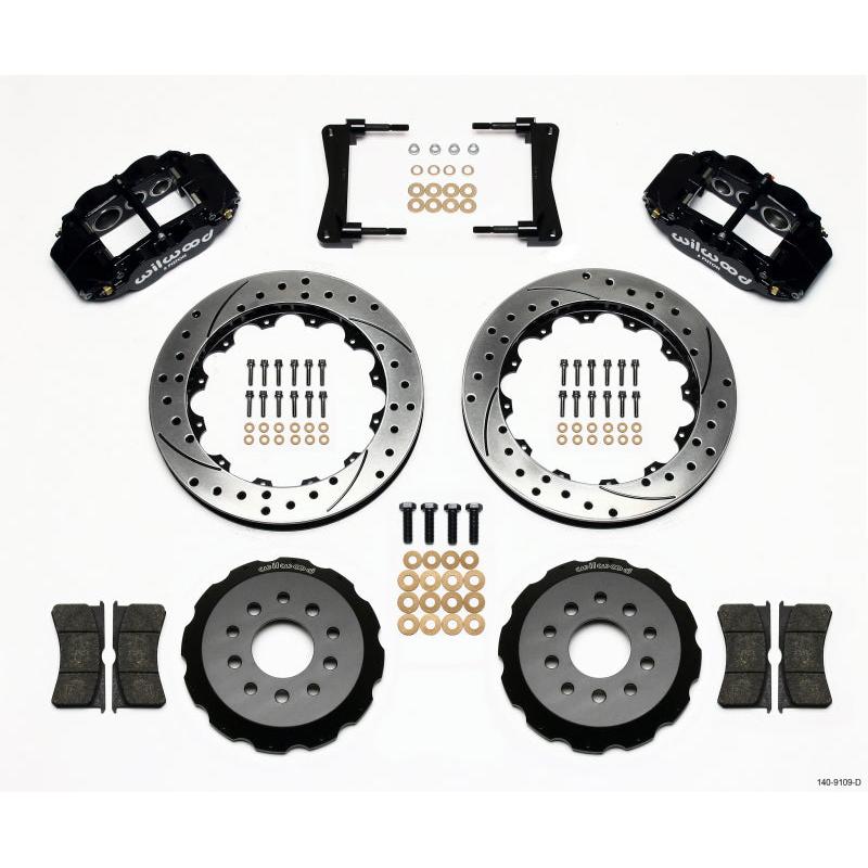Wilwood Narrow Superlite 6R Front Hat Kit 13.06in Drilled 2005-2014 Mustang - T1 Motorsports