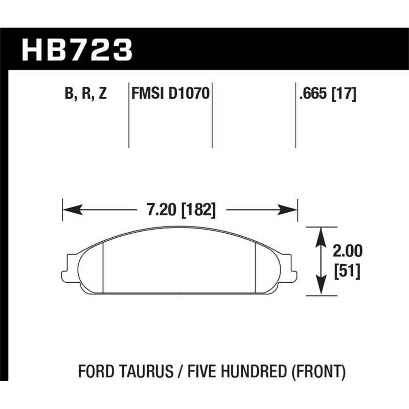 Hawk 08-09 Ford Taurus / 05-07 Ford Five Hundred HPS 5.0 Street Front Brake Pads - T1 Motorsports