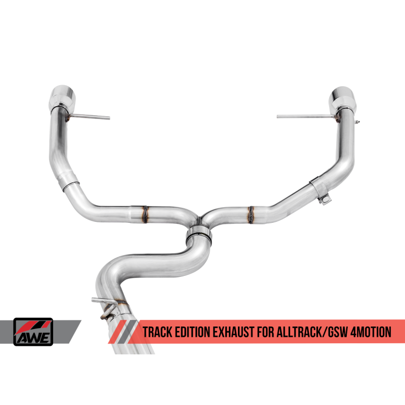 AWE Tuning VW MK7 Golf Alltrack/Sportwagen 4Motion Track Edition Exhaust - Polished Silver Tips