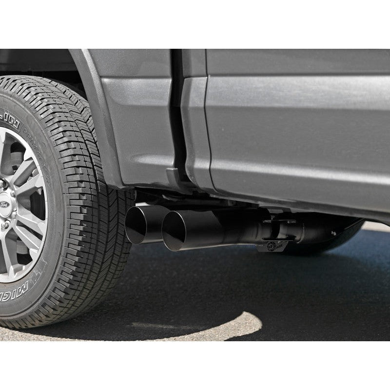 aFe Rebel DPF-Back 409 SS Exhaust System w/Dual Black Tips 18-19 Ford F-150 V6 3.0L (td)