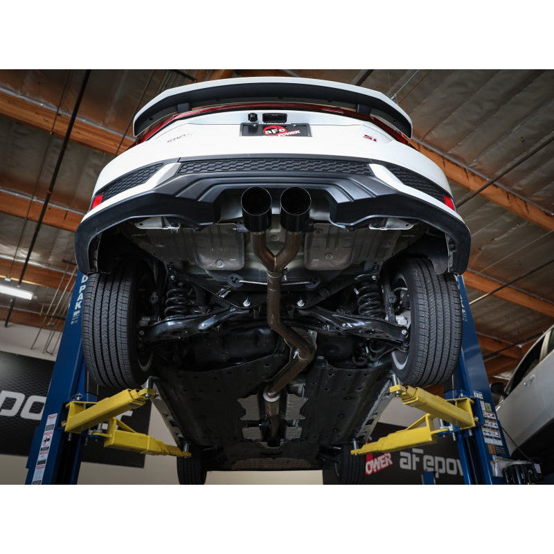 aFe Takeda 2.5in 304SS Cat-Back Exhaust System 17-20 Honda Civic SI Coupe L4-1.5L (t) - Black Tip