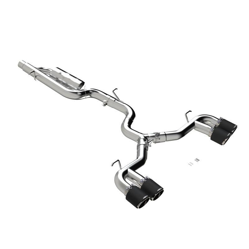 MBRP 2022 Volkswagon Golf R MK8 3in Cat-Back Quad Rear w/ Carbon Fiber Tips Valve Delete Exhaust - T1 Motorsports