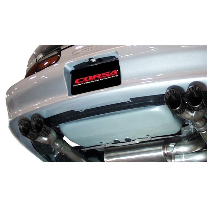 Corsa Sport Cat-Back Exhaust (Black Tips) - 1998-2002 Chevrolet Camaro Convertible Z28 5.7L V8