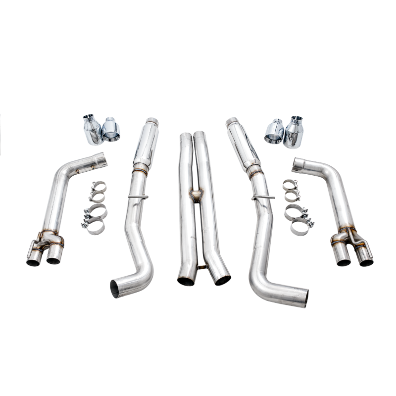 AWE Tuning 2017+ Dodge Challenger 5.7L Track Edition Exhaust - Chrome Silver Quad Tips