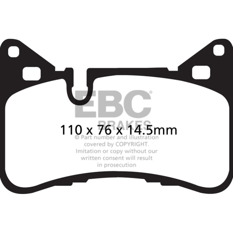 EBC Redstuff Brake Pads -  14 Mercedes-Benz C63 AMG (W204) 6.2 - Rear Brake Pads