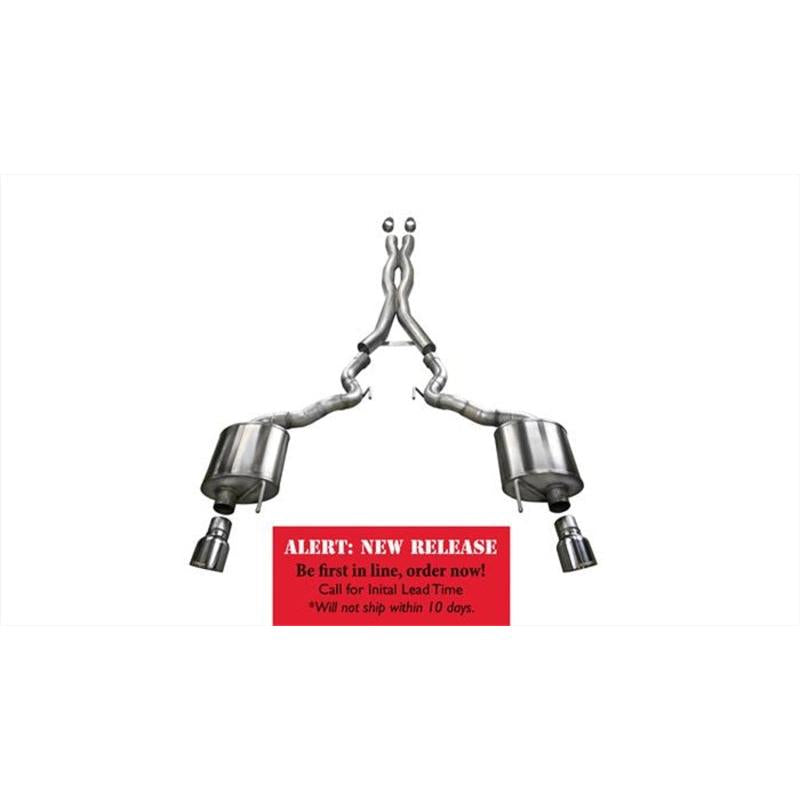 Corsa Xtreme Dual Rear Exit Exhaust w/ Polished Tips - 2015-2023 Ford Mustang GT Convertible 5.0L V8