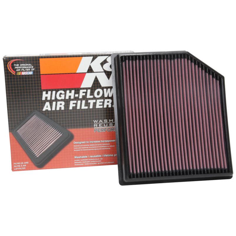 K&N 2018 Jeep Grand Cherokee V8-6.2L F/I Replacement Drop In Air Filter