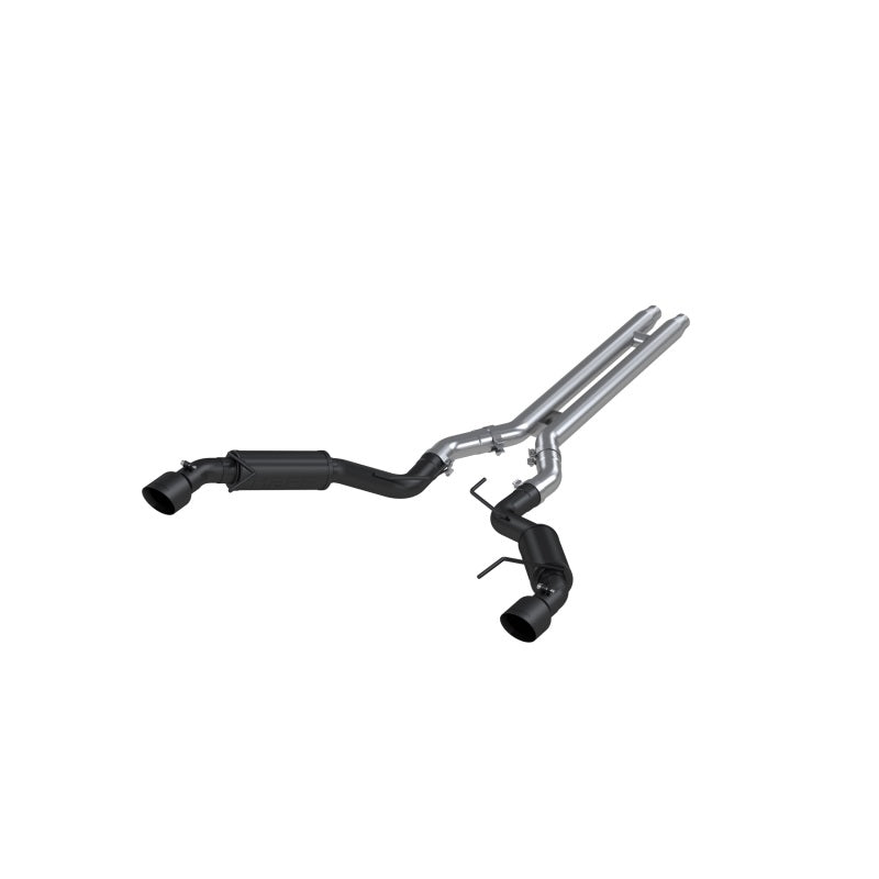 MBRP 15-17 Ford Mustang GT 5.0 3in Cat Back Dual Split Rear Race Version 4.5in Tips - Black Coated - T1 Motorsports