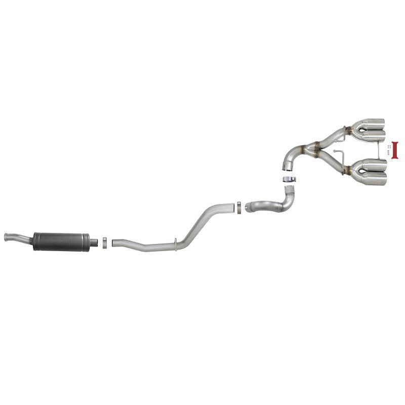 aFe Rebel Series 2.5in. 304 SS C/B Exhaust System 2018 Jeep Wrangler (JL) V6-3.6L - Polished Tip