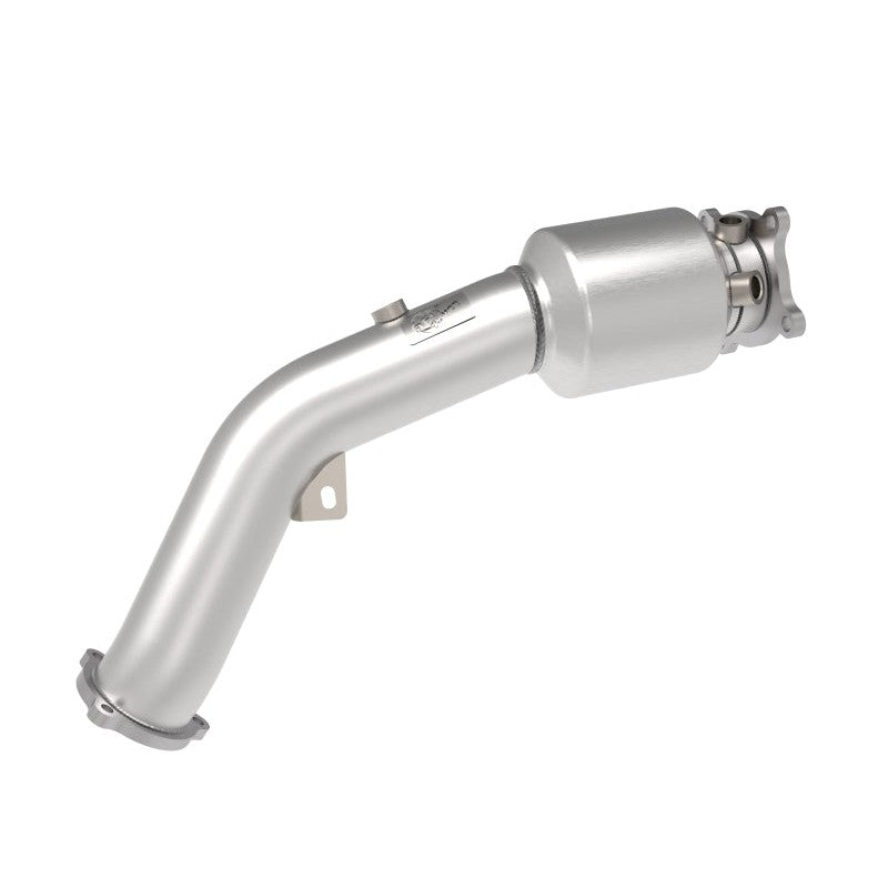 aFe Twisted Steel 3in. Downpipe - 304 Stainless w/ Cat - 09-16 Audi A4 - T1 Motorsports