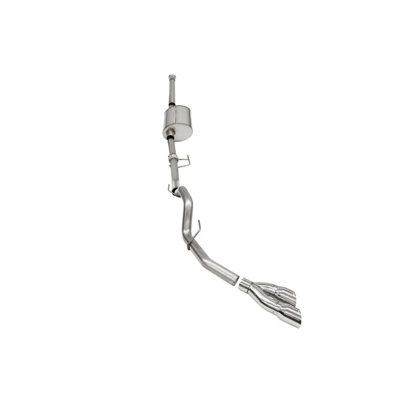 Corsa Sport Cat-Back Single Side Exit - Polished Tips - 2021-2024 Ford F-150 3.5L V6