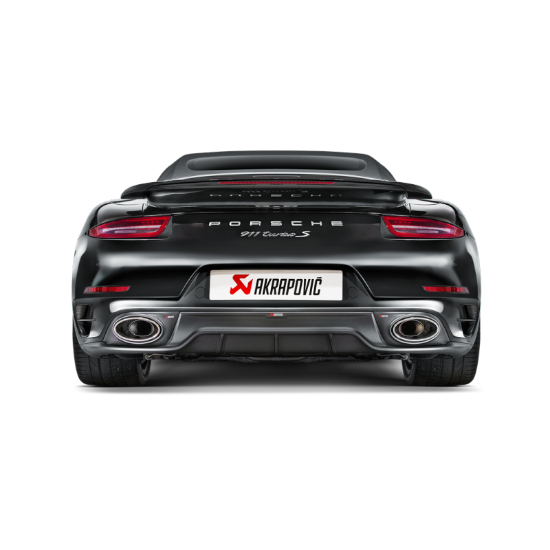 Akrapovic 14-15 Porsche 911 Turbo/Turbo S (991) Slip-On Line (Titanium) w/ Carbon Titanium Tips - T1 Motorsports