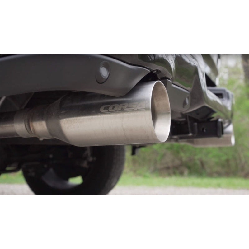 Corsa Sport Cat-Back Exhaust - Satin Polished Tips - 2019-2024 Ram 1500 5.7L