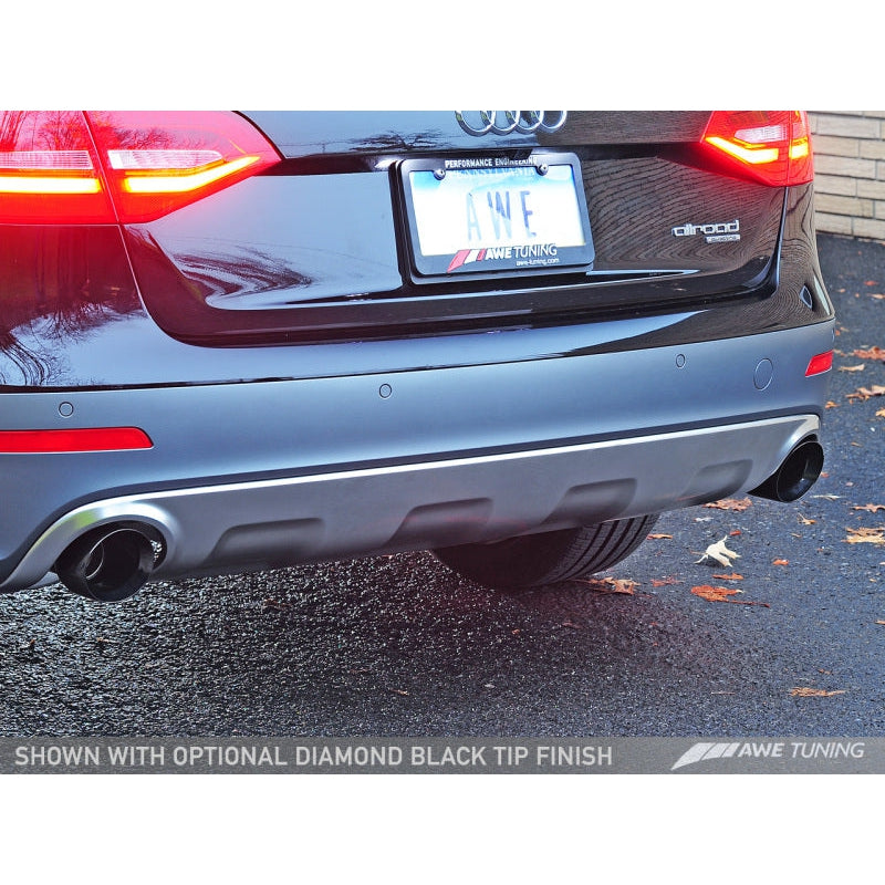AWE Tuning Audi B8.5 All Road Touring Edition Exhaust - Dual Outlet Polished Silver Tips - T1 Motorsports
