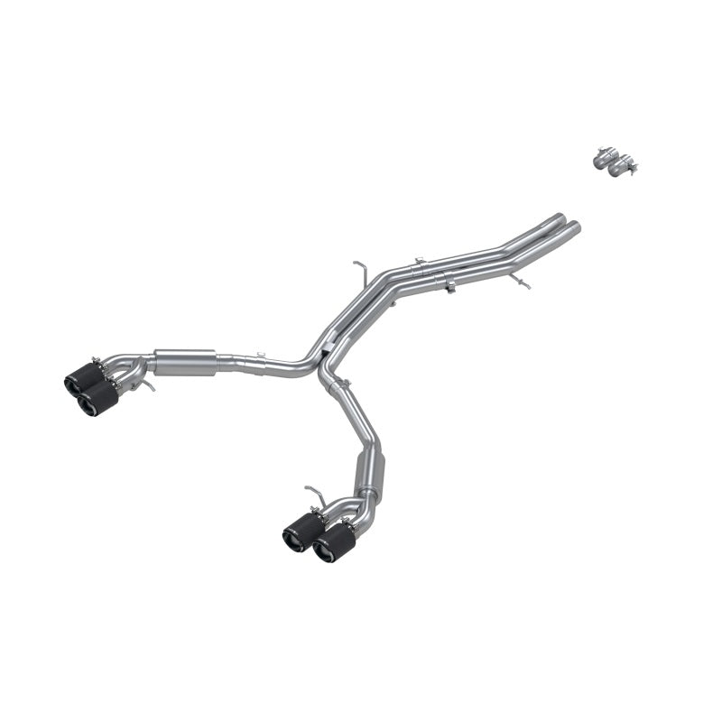 MBRP 18-21 Audi S5 Coupe/S4 Sedan T304 SS 2.5in Cat-Back Quad Rear Exit Exhaust - Carbon Fiber Tips - T1 Motorsports