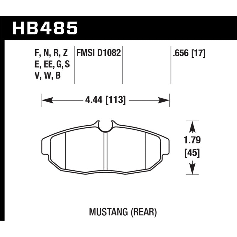 Hawk 11 Ford Mustang 5.0L / 05-10 GT / 07-11 Shelby GT500 DTC-60 Race Rear Brake Pads - T1 Motorsports