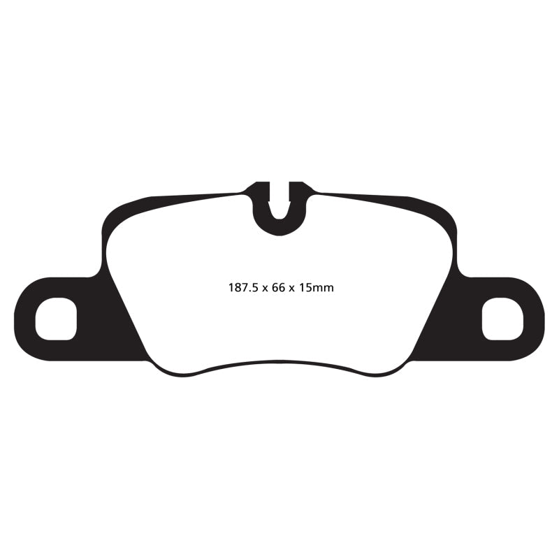 EBC Redstuff Brake Pads -  12-15 Porsche 911 (991) (Cast Iron Rotor only) 3.8 Carrera S - Rear Brake Pads