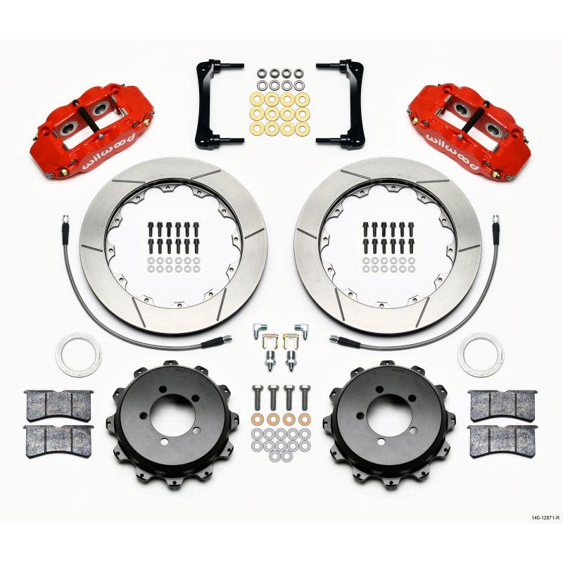 Wilwood Narrow Superlite 4R Rear Kit 12.88in Red 2012-Up Toyota / Scion FRS w/Lines - T1 Motorsports