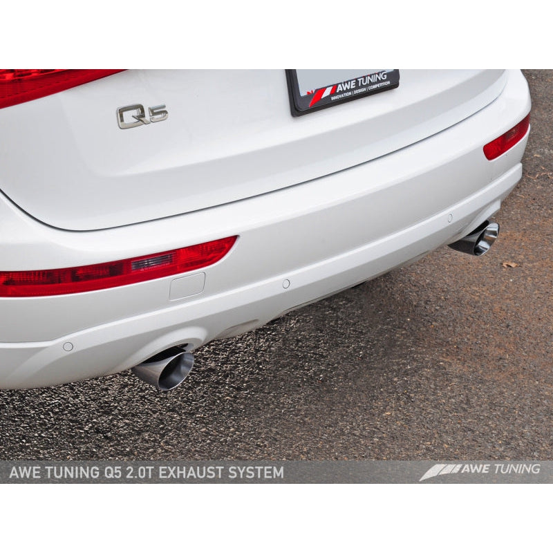 AWE Tuning Audi 8R Q5 2.0T Touring Edition Exhaust - Polished Silver Tips