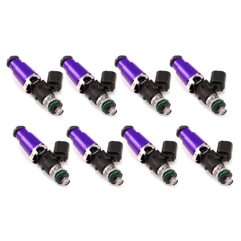 Injector Dynamics 1340cc Injectors - 60mm Length - 14mm Purple Top - 14mm Lower O-Ring (Set of 8) - T1 Motorsports
