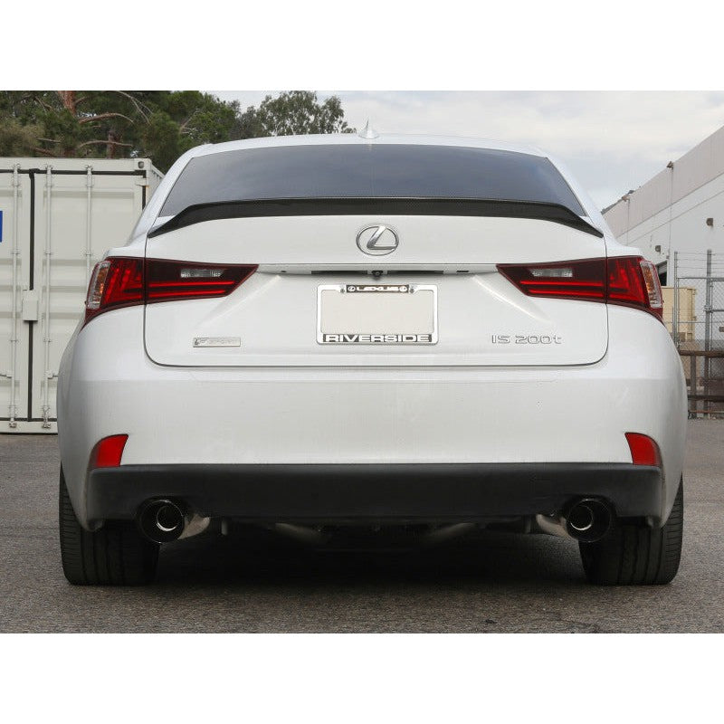 aFe POWER Takeda 16-17 Lexus IS200t L4-2.0L (t) 2.5in-3in 304 SS CB Exhaust w/ Black Tips