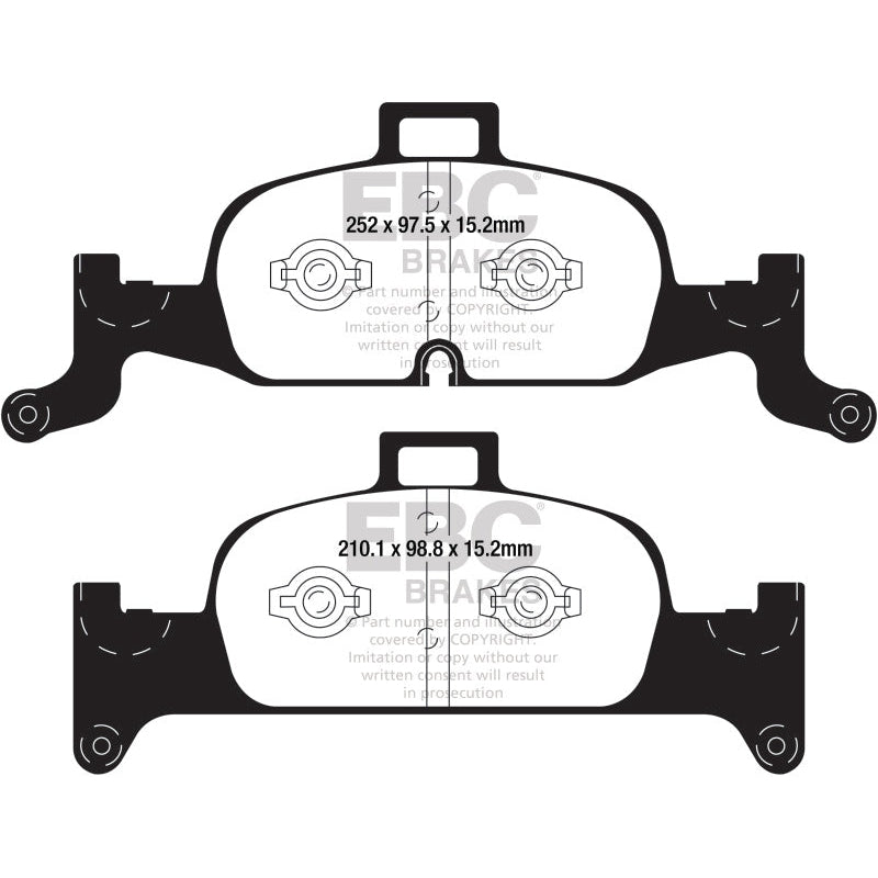 EBC Redstuff Brake Pads -  2018+ Audi A4 Allroad Quattro 2.0L Turbo - Front Brake Pads