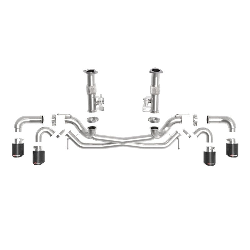 aFe MACH Force-Xp 3in to 2-1/2in 304SS Cat-Back (No Muff.) 2020 Chevy Corvette 6.2L - Carbon Tip