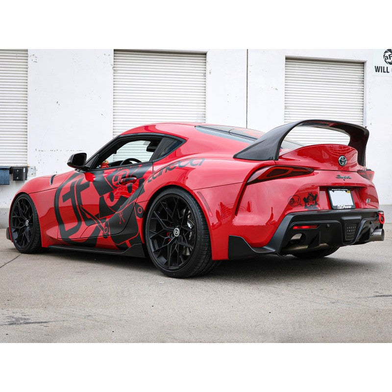 aFe POWER Takeda 2020 Toyota Supra L6-3.0L (t) 3.5in 304 SS CB Exhaust 4in Brushed Finish Tip