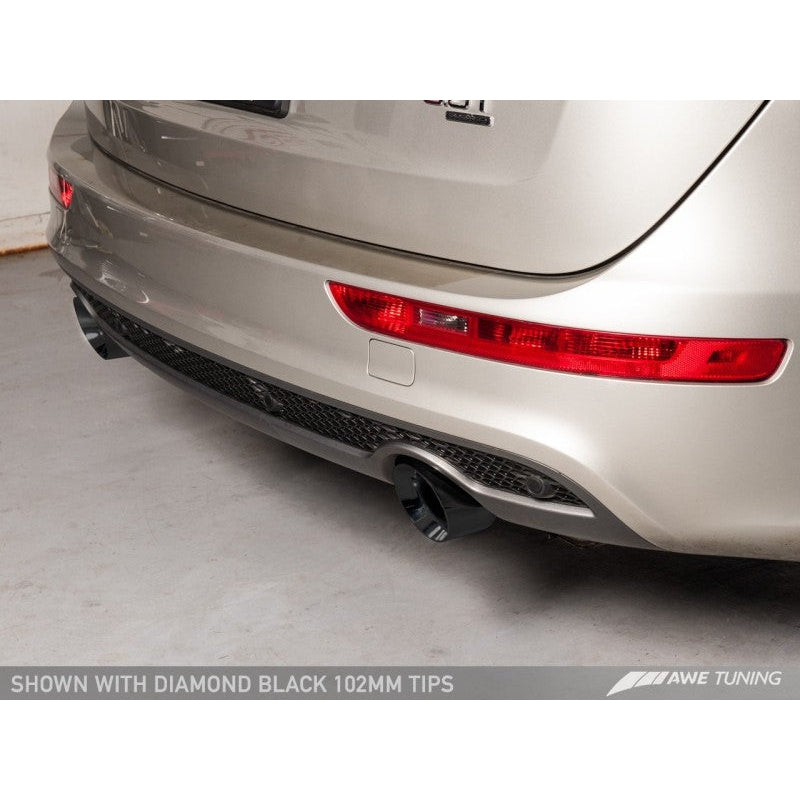 AWE Tuning Audi 8R Q5 3.2L Non-Resonated Exhaust System (Downpipe-Back) - Diamond Black Tips