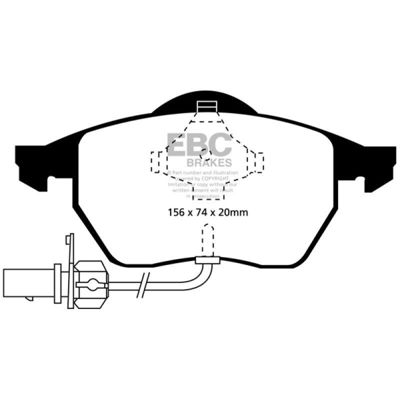 EBC Redstuff Brake Pads -  99-01 Audi A4 1.8 Turbo (B5) - Front Brake Pads