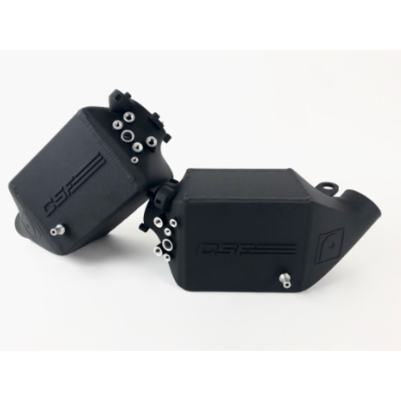 CSF 12-16 BMW M5 (F10) / 12-18 BMW M6 (F06/F12/F13) Twin Charge-Air-Cooler Set - Crinkle Black - T1 Motorsports