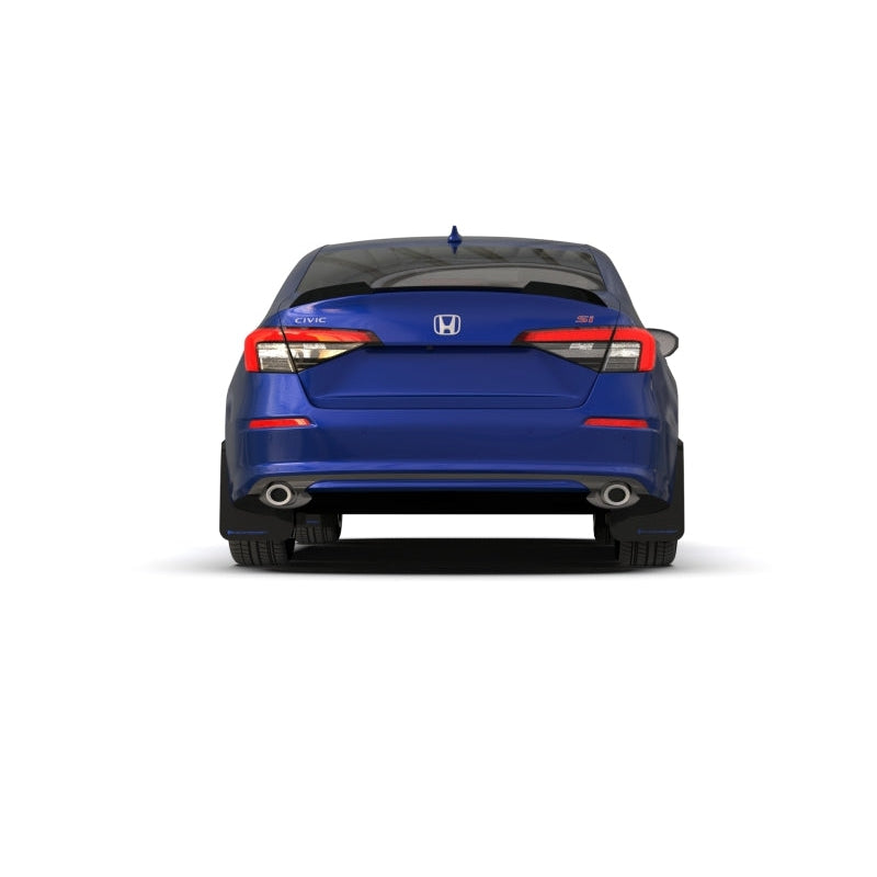 Rally Armor 2022 Honda Civic (Incl. Si/Sport/Touring) Black UR Mud Flap w/ White Logo