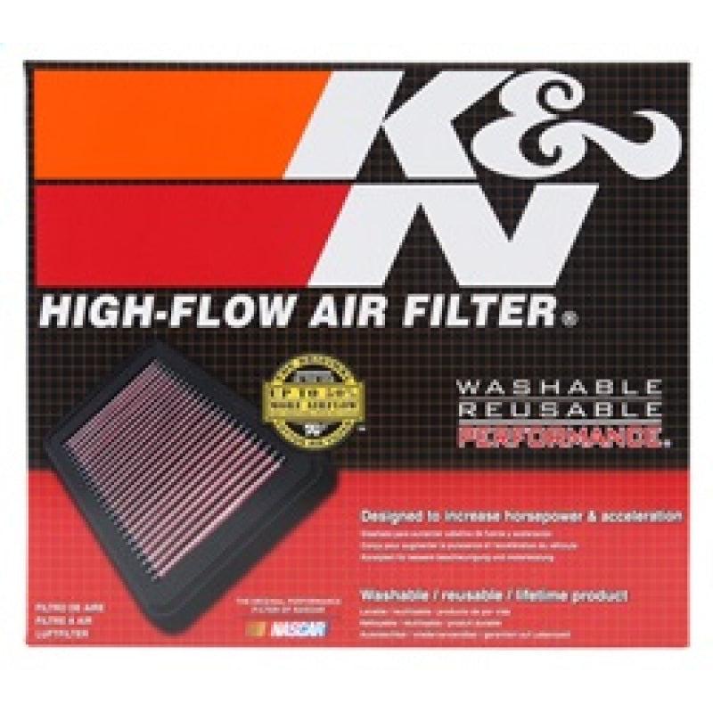 K&N Replacement Panel Air Filter 12.313in OS L x 10.313in OS W x 1.188in H for 13-14 Cadillac ATS