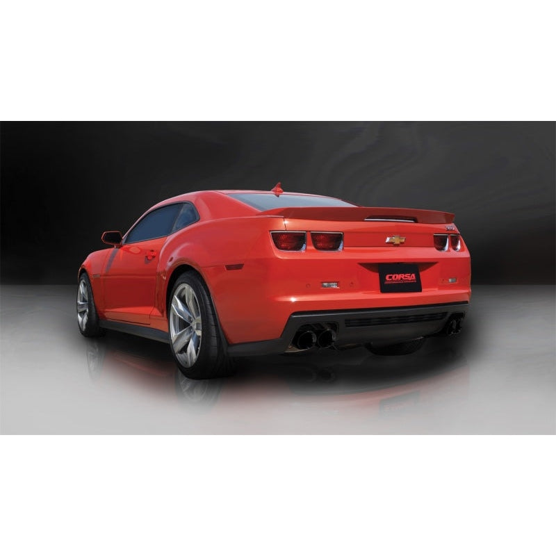 Corsa 12-13 Chevrolet Camaro Coupe ZL1 6.2L V8 Black Sport Cat-Back + XO Exhaust - T1 Motorsports