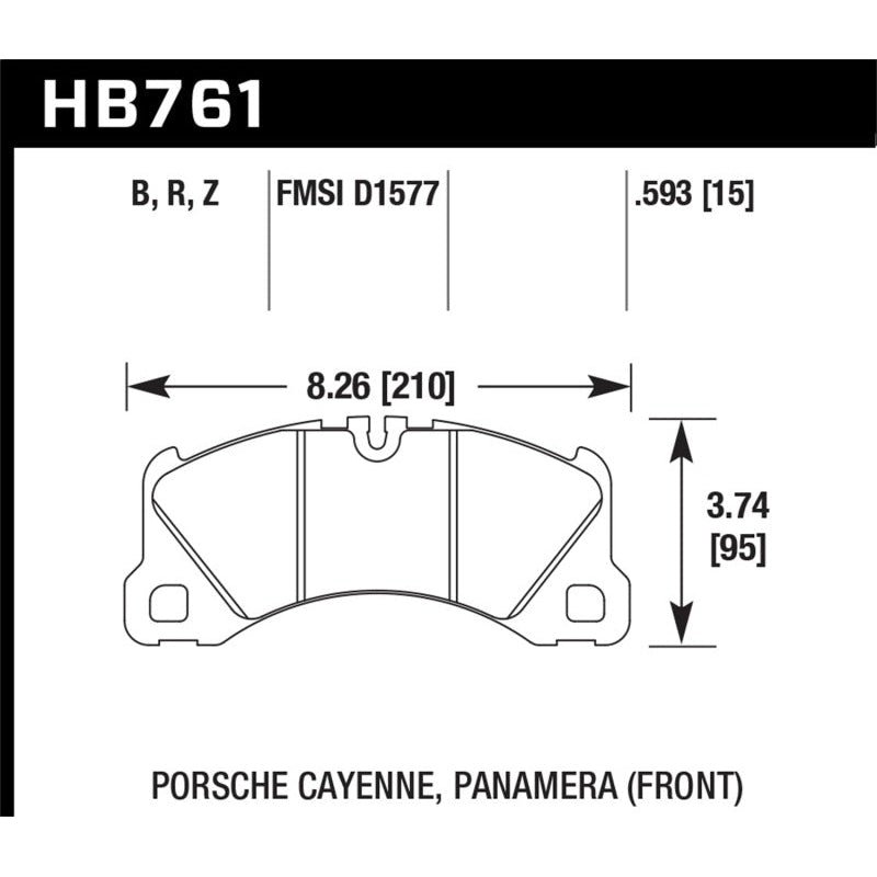 Hawk 10-13 Porsche Panamera / 15-17 Porsche Macan Turbo HPS 5.0 Front Brake Pads - T1 Motorsports