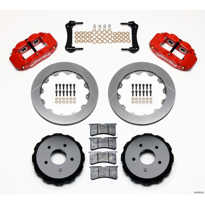 Wilwood Narrow Superlite 4R Rear Kit 12.88in Red 97-04 Corvette C5/Z06 - T1 Motorsports