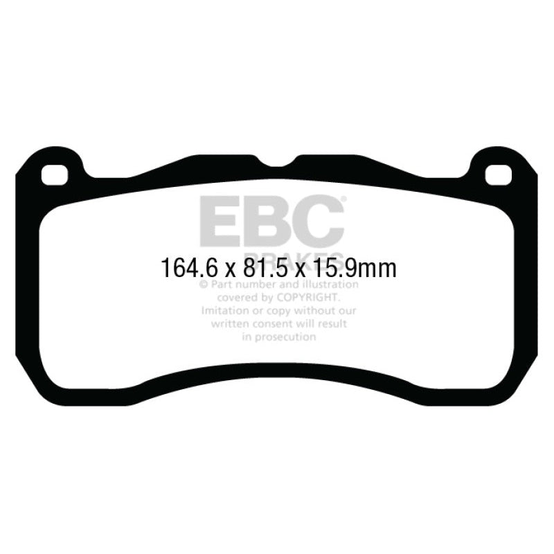EBC Redstuff Brake Pads -  13-14 Ford Mustang 5.8 Supercharged (GT500) Shelby - Front Brake Pads