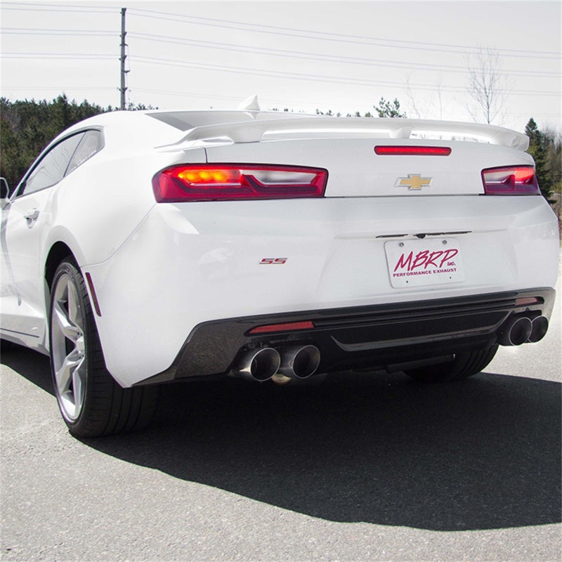 MBRP 2016 Chevy Camaro V8 6.2L 6spd 3in Alum Race Dual Axle Back w/ 4.5in Quad Dual Wall Tips - T1 Motorsports