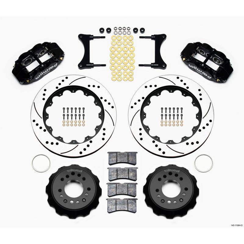 Wilwood Narrow Superlite 6R Front Hat Kit 14.00in Drilled 93-96 Mazda RX7 - T1 Motorsports