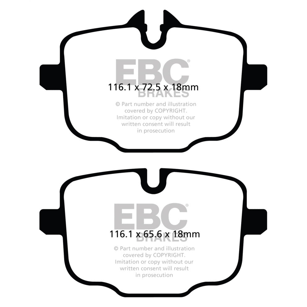 EBC Redstuff Brake Pads -  2021+ BMW M3/M4 3.0TT (G80/G82/G83 w/Cast Iron Rotors) - Rear Brake Pads