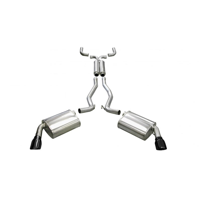 Corsa 10-14 Chevrolet Camaro Coupe SS 6.2L V8 Auto Black Sport Cat-Back + XO Exhaust - T1 Motorsports
