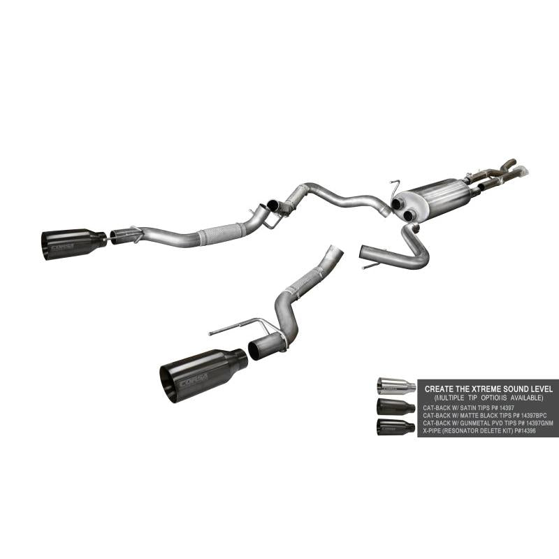 Corsa 2.75in X-Pipe / Res-Delete - 2017-2020 Ford F-150 Raptor Ecoboost 3.5T