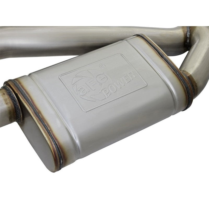 aFe MACHForce XP 3in 304 SS Axle-Back Dual Exhaust (NPP) w/ Polished Tips 16-17 Camro SS V8-6.2L