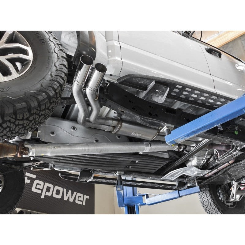 aFe POWER Rebel Series 3in 409 SS Cat Back Exhaust w/ Polished Tips 17 Ford F-150 Raptor V6-3.5L