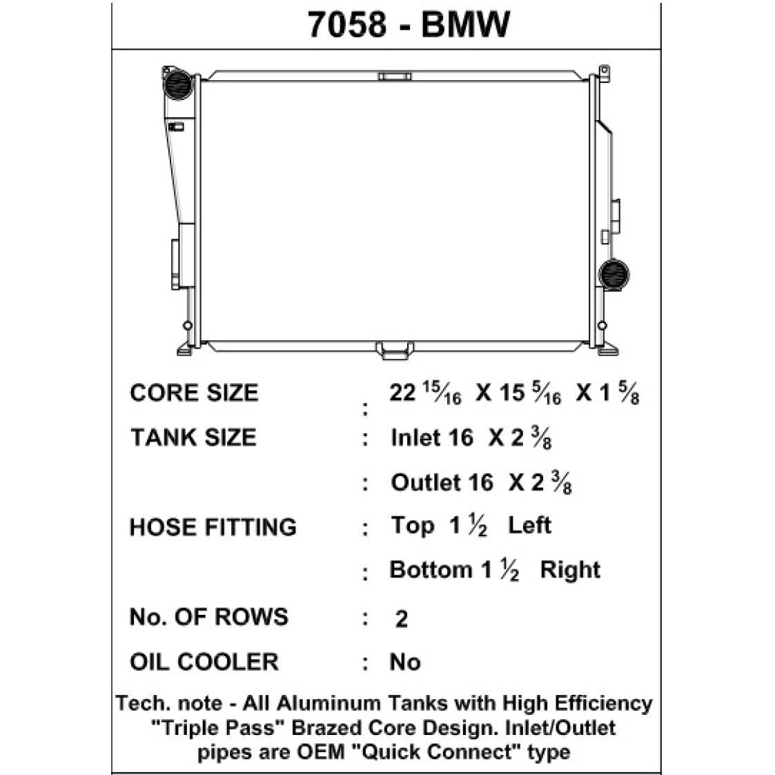 CSF 00-06 BMW M3 (E46) Triple Pass Radiator - T1 Motorsports