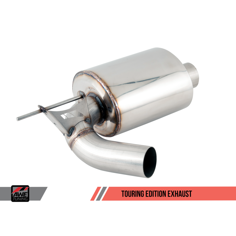 AWE Tuning BMW F3X 340i Touring Edition Axle-Back Exhaust - Chrome Silver Tips (102mm)